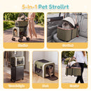 Advwin Foldable Double Pet Stroller w/ Detachable Carriers