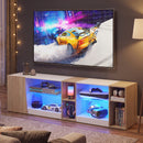 Advwin 160cm LED TV Unit with Adjustable Glass Shelves