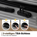 Advwin 20"+14" Hardshell Luggage Set with Silent Wheels