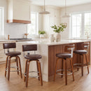 Advwin Set of 4 Bar Stools with Backrest 360° Swivel