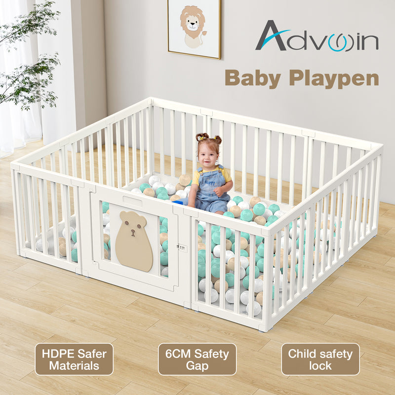 Advwin Baby Playpen 12 Panels Baby Fence