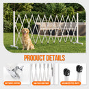Advwin Metal Expandable Pet Safety Gate w/ Wheels 36-375cm