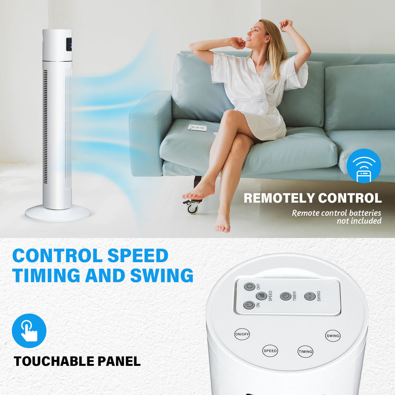 Advwin Tower Fan Portable Oscillating Bladeless