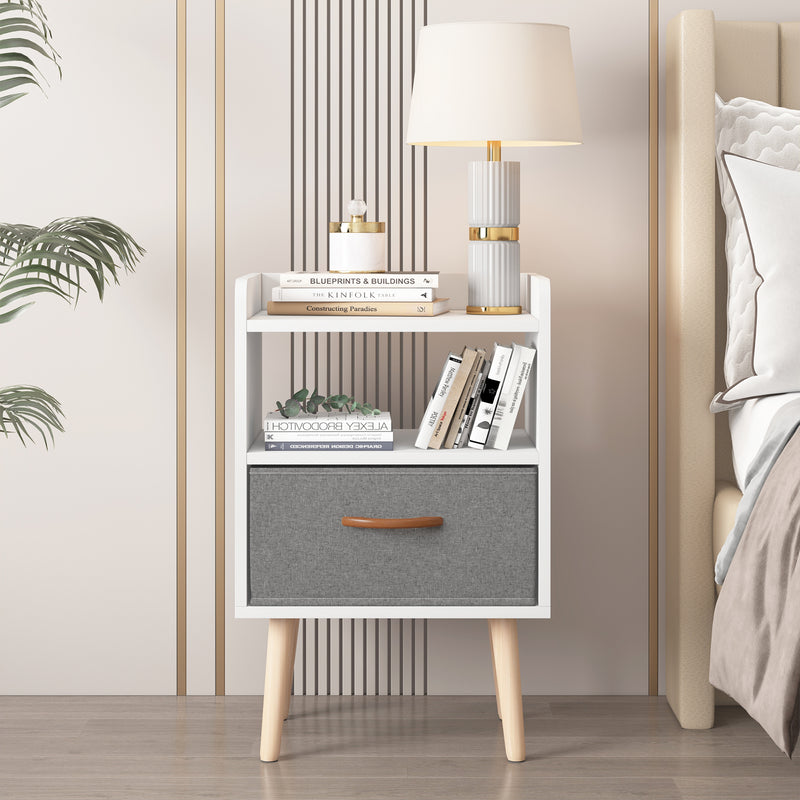 Advwin Bedside Table Fabric Drawer Side Tables(Pre_Order)