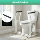 Advwin Toilet Safety Rails Frame with Storage Basket