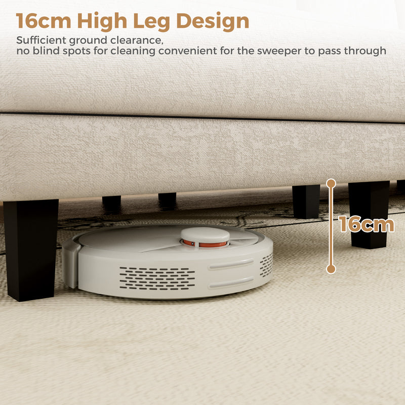 Advwin Sectiona Sofa 4-Seat Chenille Fabric 280cm (Pre-Order)