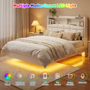 Advwin King Single Velvet Floating Bed Frame