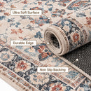Advwin Large Vintage Thick Floor Rug Red & Blue