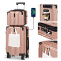 Advwin 20"+14" Hardshell Luggage Set with Silent Wheels