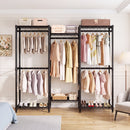Advwin Portable Wardrobe w/ 5 Hang Rods & 6 Shelves