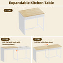 Advwin Folding Dining Table with Hidden Storage