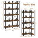 Advwin 5-Tier Corner Bookshelf Convertible L Shaped Bookcase (Pre-Order)