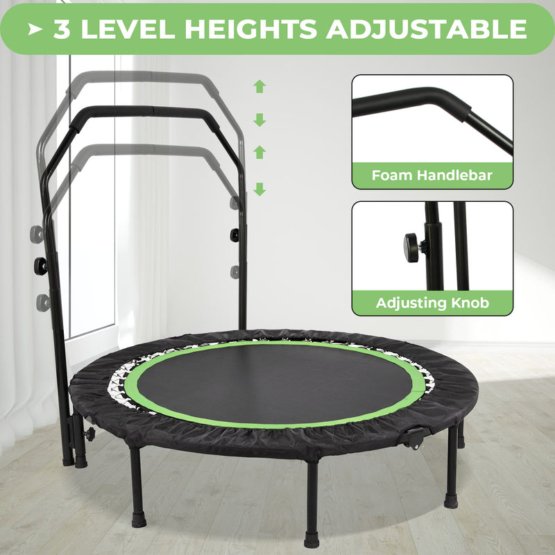 Advwin 48 inch Foldable Trampoline w/Adjustable Handle