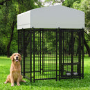 Advwin 8 Panels Outdoor Dog Kennel w/ Secure Lock