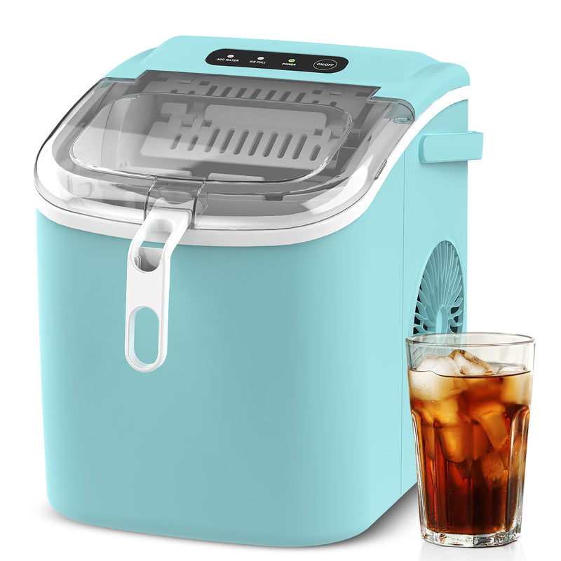 Advwin 12KG Self-Cleaning Ice Makers with Handle Green