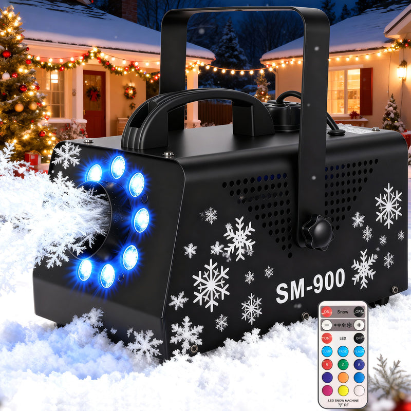 Advwin 900W Snow Machine with RGB Lights