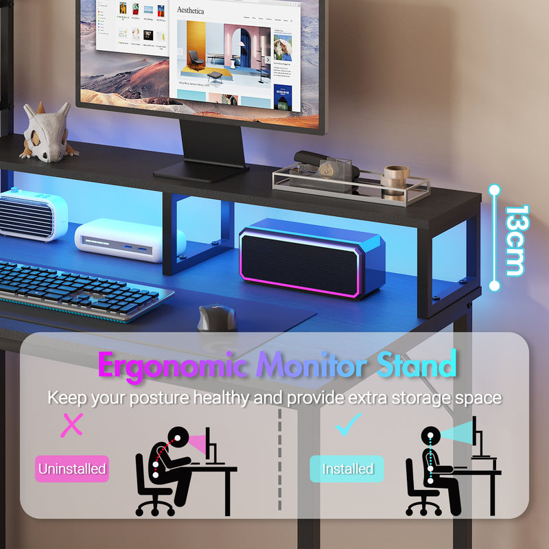 Advwin Reversible LED Gaming Desk