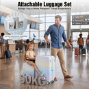 Advwin 2PCS Attachable Hardshell Luggage Set 14/20 Inch