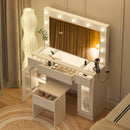 Advwin Dressing Table Stool Set Glass Top Vanity(Pre_Order)
