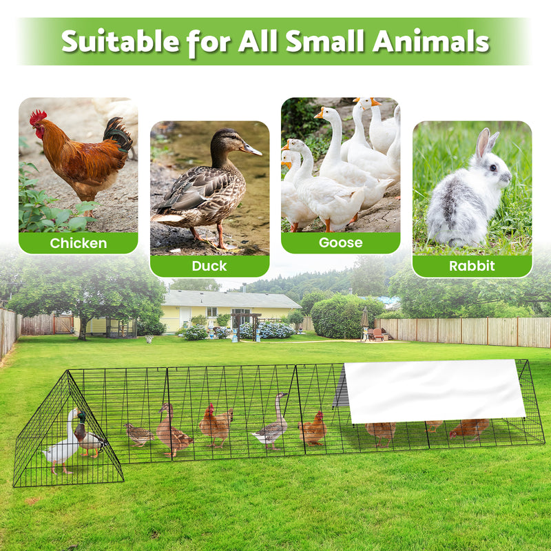 Advwin Chicken Run Tunnels Portable Chicken Coop
