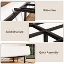 Advwin Bed Frame with 8CM Foam Cushioned White