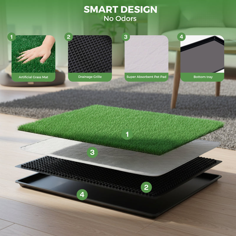 Advwin Large Dog Grass Toilet with Tray