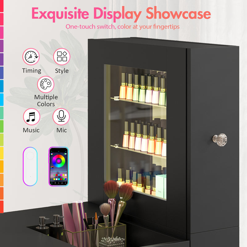 Advwin Manicure Table w/ Dust Collector LED Light