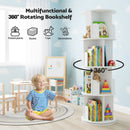 Advwin 4-Tier Rotating 360° Bookshelf Organizer