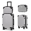 Advwin 20"+14" Hardshell Luggage Set with Silent Wheels