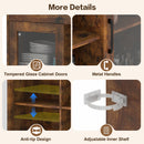 Advwin Wine Bar Cabinet w/ LED Lights & Power Outlets