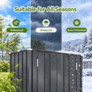 Advwin 3x2ft Galvanized Steel Garden Shed with Shelves