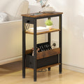 Advwin LED Bedside Table w/ AC Outlets and USB Ports