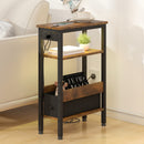 Advwin LED Bedside Table w/ AC Outlets and USB Ports