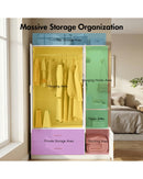 Advwin 3 Doors Armoire Wardrobe Closet with Mirror