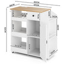 Advwin Kitchen Island Cart on Wheels with Charging Station