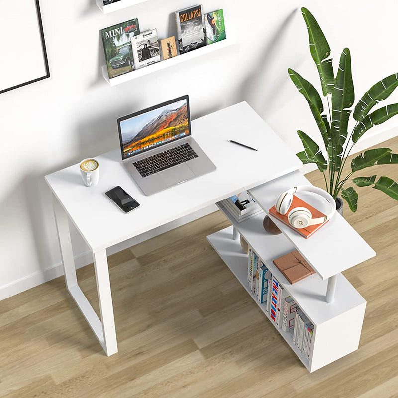 Advwin Office Desk Computer Desk Swivel L-shape
