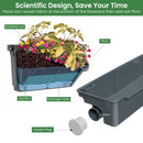 Advwin Wall Mounted Planter 16 Pots w/ Water Storage Basin