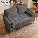 Advwin 2 Seater Corduroy Loveseat Sofa with Tufted Cushion