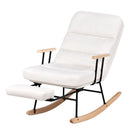 Advwin Rocking Chair with Footrest High Back Armchair