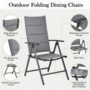 Advwin Folding Patio Chairs Set of 2 w/ Adjustable Backrest