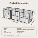 Advwin 8-Panel Heavy Duty Metal Dog Crate