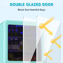 Advwin Mini Bar Fridge Cooler Blue Retro Fridge