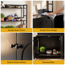 Advwin Wooden Hidden Litter Box Furniture w/ Storage Rack
