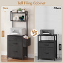 Advwin File Cabinet with Charging Station & 3 Drawers