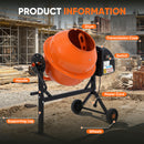 Advwin 70L Electric Concrete Mixer with Wheel & Stand