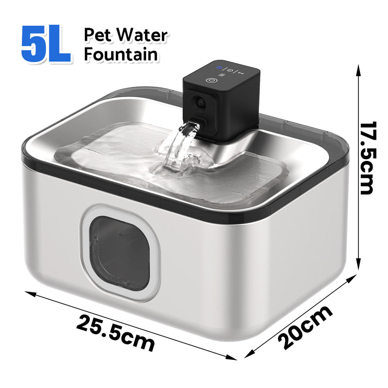 Advwin 5L/169oz Wireless Cat Water Fountain