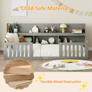 Advwin Wood Kids Bed Frame with bookcase