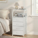 Advwin Bedside Table with 4 Drawers and Charging Station