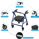 Advwin 4 Wheels Rollator Walker with Dual Brake System