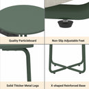 Advwin Round End Table w/ Charging Station & Fabric Basket